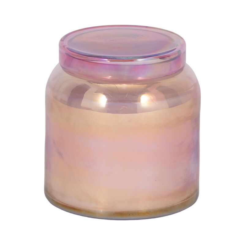 4" 21 Oz Jasmine Luster Lidded Candle, Pink