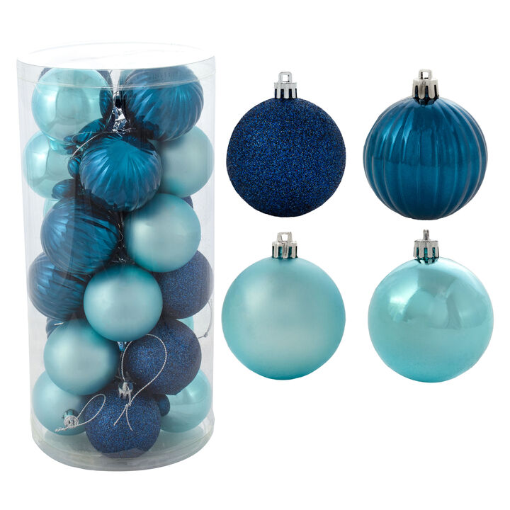Sunnydaze 24-Count Merry Medley Shatterproof Christmas Ornaments