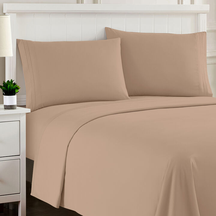 5 Piece Sheet Set, Ultra Soft 1800 Series Collection - Split King, Royal Blue