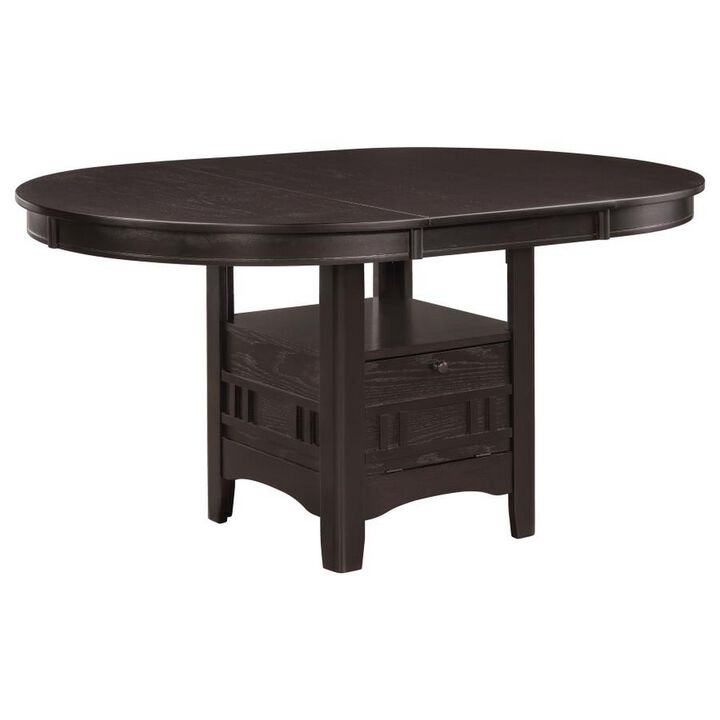 5 Piece Dining Set, 42 Inch Round Extendable Table With 4 Chairs, Espresso - Benzara