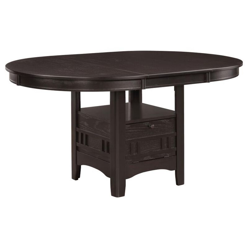 5 Piece Dining Set, 42 Inch Round Extendable Table With 4 Chairs, Espresso - Benzara