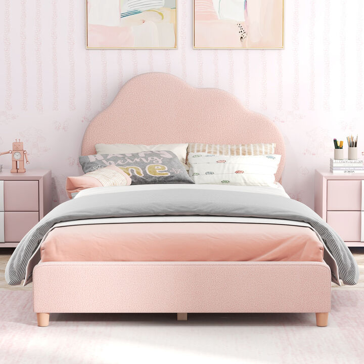 Height-Adjustable Headboard Bed Frame with Sturdy Wooden Slats, Modern Platform Design for Comfort and Support