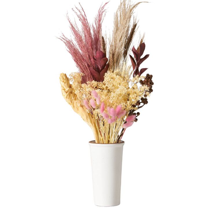 Mauve Dried Bouquet with Vase