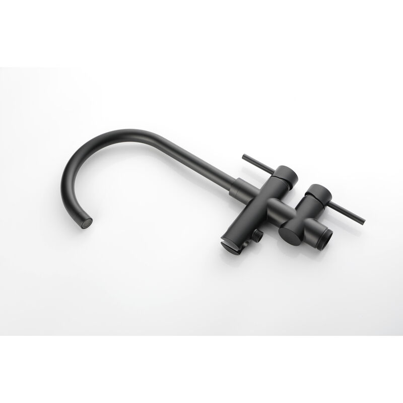 Mount Bathtub Faucet Freestanding Tub Filler Standing High Flow Shower Faucets