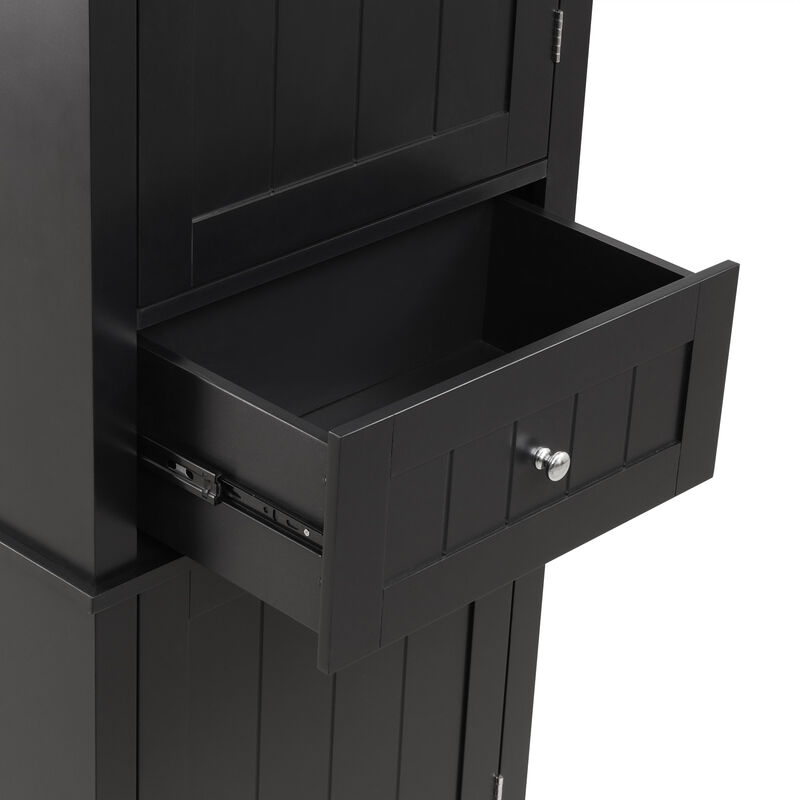 Merax Painted Finish Freestanding Bathroom Storage Cabinet
