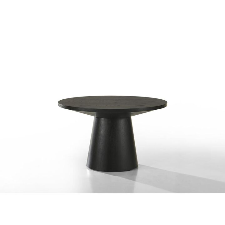 Lilola Home Jasper Ebony Black 29 Round Coffee Table