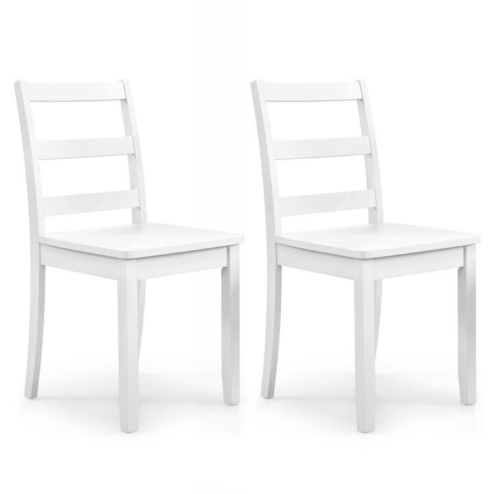 Hivvago Set of 2 Wood Dining Chairs with Solid Rubber Wood Legs