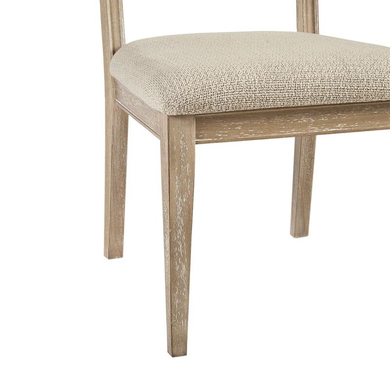 Starlight Canyon Home Set of 2 Brown Dining Chairs with Cane Back and Upholstered Seat