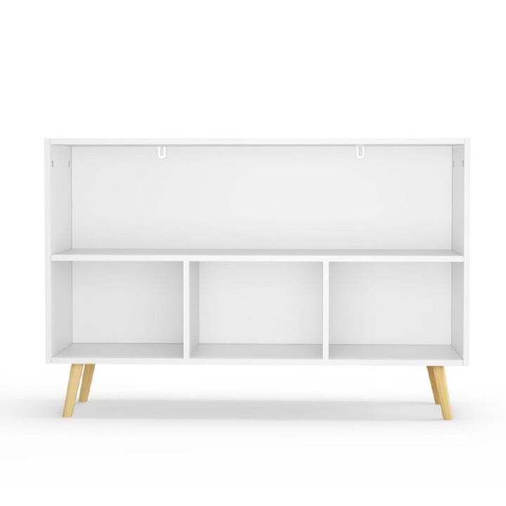 Kids Bookcase with Collapsible Fabric Drawers and Toy Storage Organizer