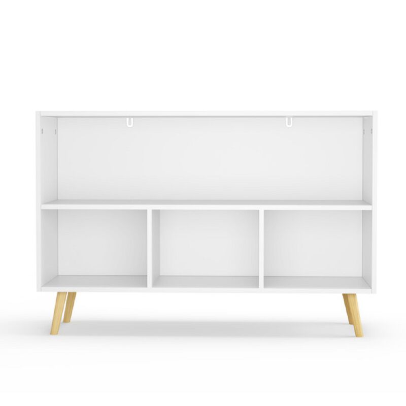 Kids Bookcase with Collapsible Fabric Drawers and Toy Storage Organizer