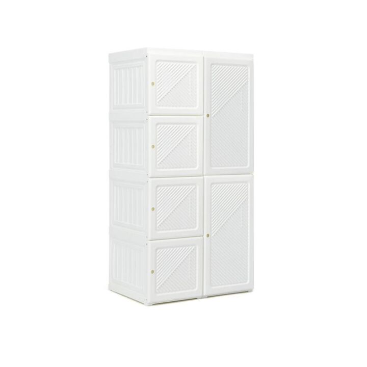 Hivvago Foldable Armoire Wardrobe Closet with 8/10/12 Cubes