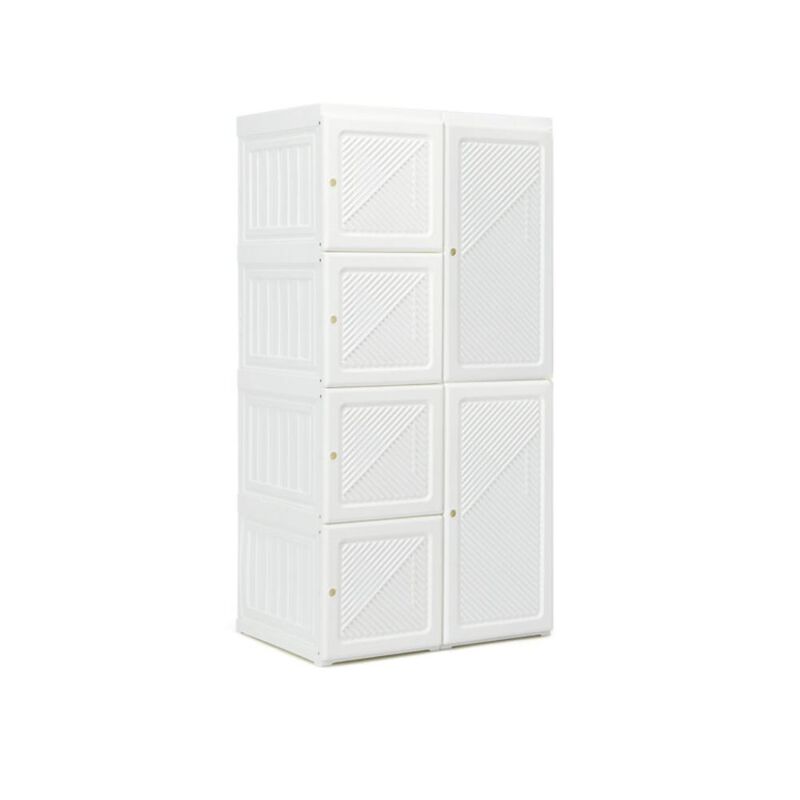 Hivvago Foldable Armoire Wardrobe Closet with 8/10/12 Cubes