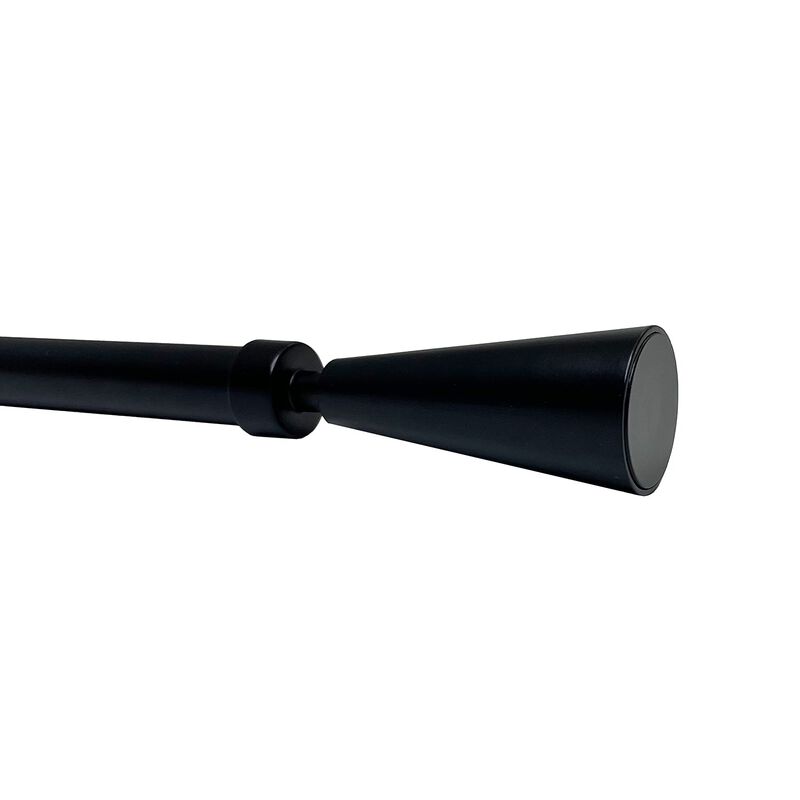 Sculpted Cone Finial Curtain Rod Set, Adjustable Length from 30" to 78"