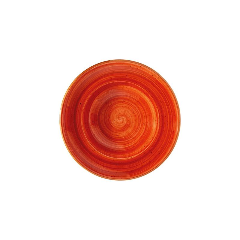 Terracota dia.10.75" h:2.25" 16 oz. Round Terracotta Porcelain Bowl (Set of 2)