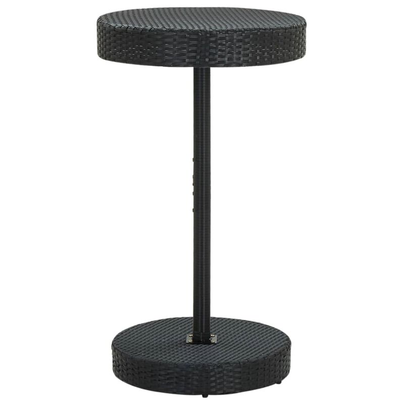 vidaXL 3 Piece Garden Bar Set with Cushions Poly Rattan Black