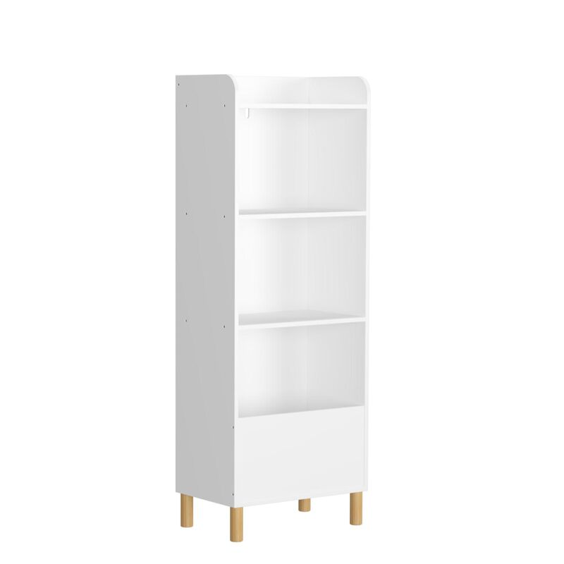 Hivvago Free Standing 4 Tier Kid's Bookcase and Toy Storage Organizer