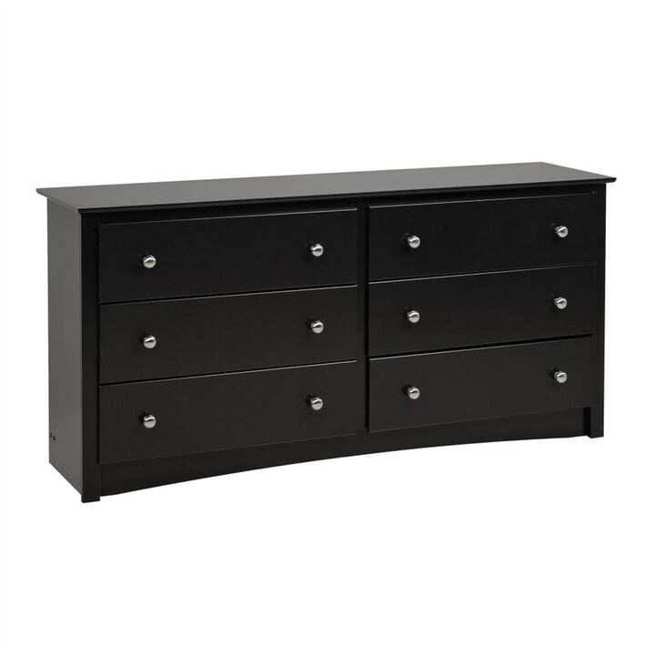 Prepac Black Sonoma 6 Drawer Dresser