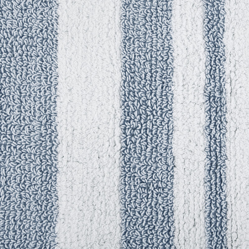 Gracie Mills Cecelia Casual Stripes Cotton Reversible Bath Rug  - 20x30"