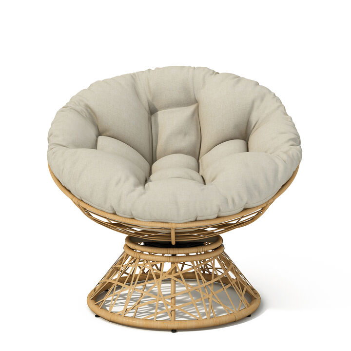 Merax 360 Degree Swivel Ergonomic Wicker Chair