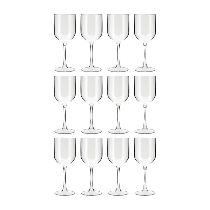 Polycarbonate Drinkware dia.3.25" h:8.75" 16 oz. Round Clear Polycarbonate Cocktail/Wine (Set of 12)