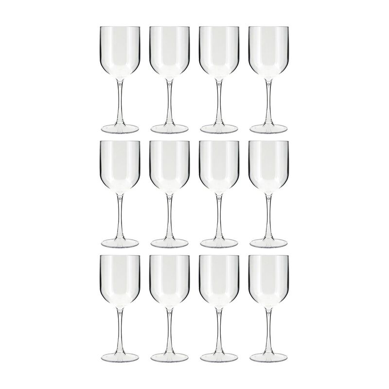Polycarbonate Drinkware dia.3.25" h:8.75" 16 oz. Round Clear Polycarbonate Cocktail/Wine (Set of 12)