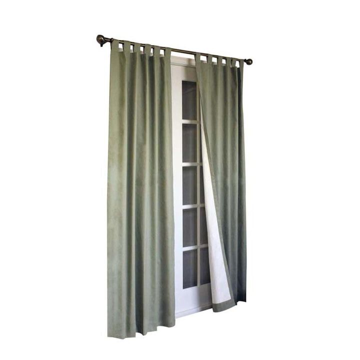 Commonwealth Thermalogic Weather Insulated Cotton Fabric Tab Panels Pair - 40x72" - Sage