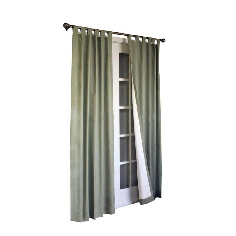 Commonwealth Thermalogic Weather Insulated Cotton Fabric Tab Panels Pair - 40x72" - Sage