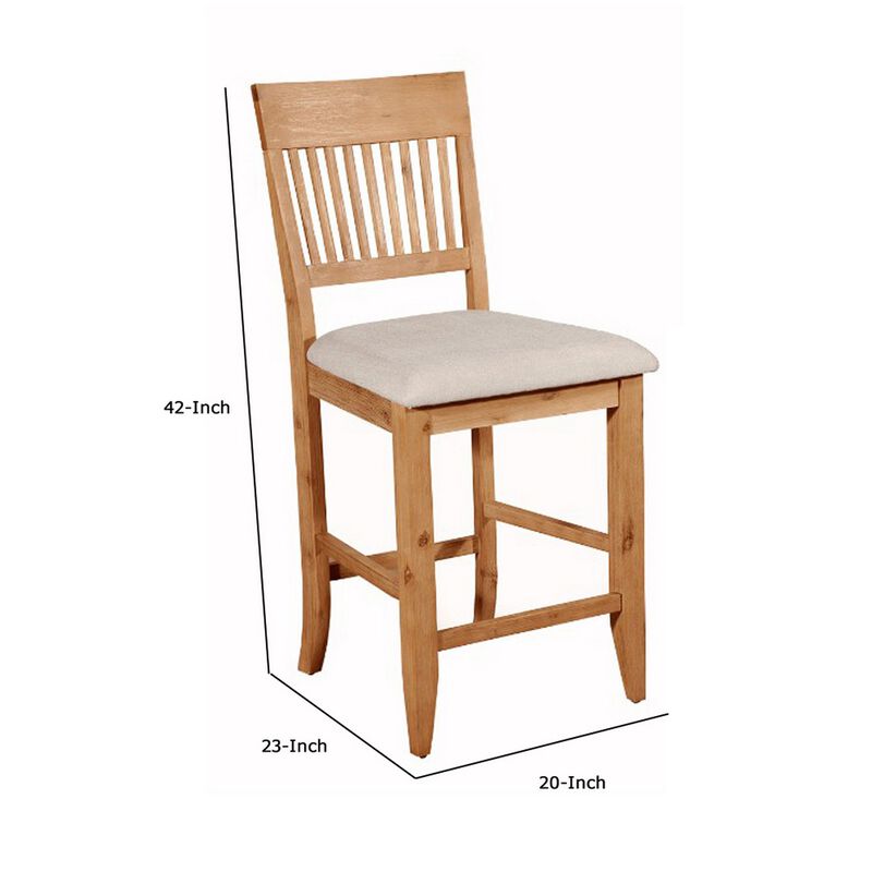 Aspen Set of 2 Pub Chairs, Antique Natural