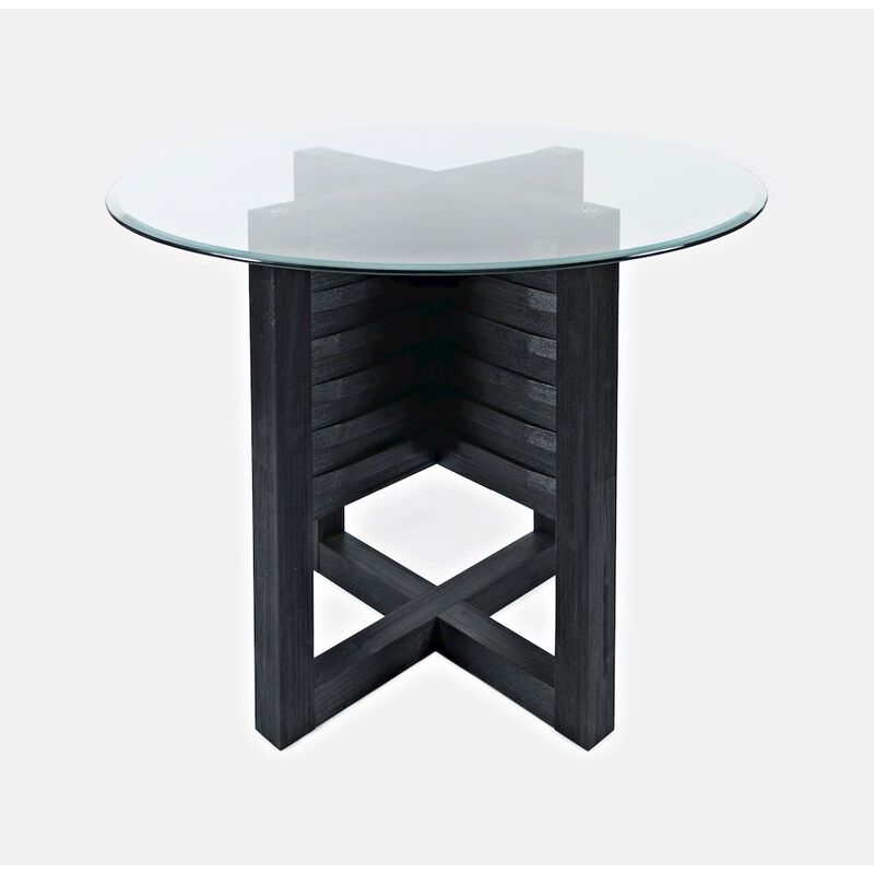 Jofran Altamonte Contemporary 48 Round Counter Height Table with Glass Top