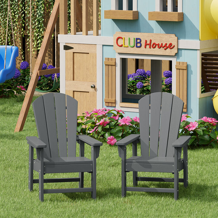 WestinTrends Kids Outdoor Adirondack Plastic Patio Chair (Set of 2)