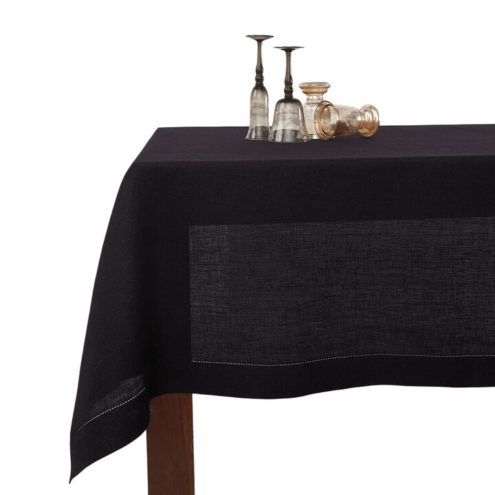 Solino Home 100% Pure Linen Tablecloth | Classic Hemstitch