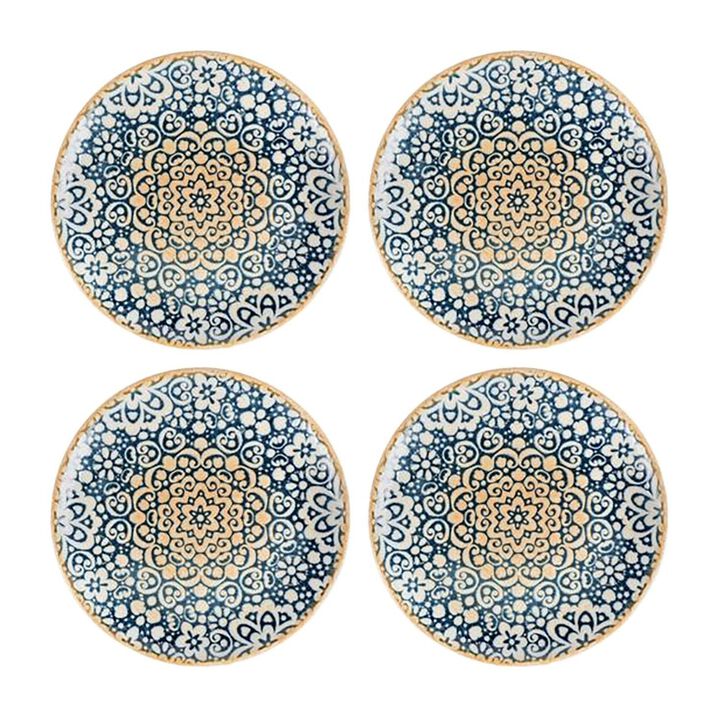 Alhambra dia.7.5" Round Decorated Porcelain Plate (Set of 4)