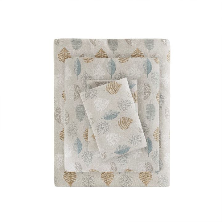 Gracie Mills Persephone 4-Peice Cotton Flannel Sheet Set