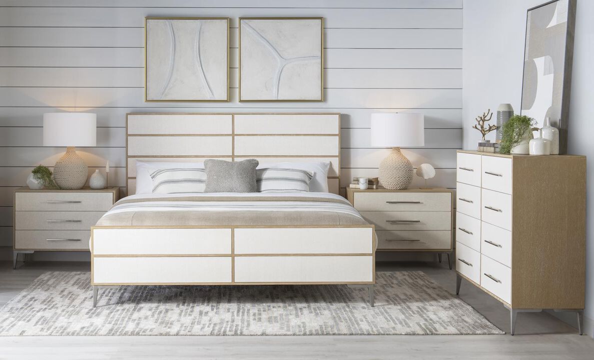 Raffia Queen Panel Bed