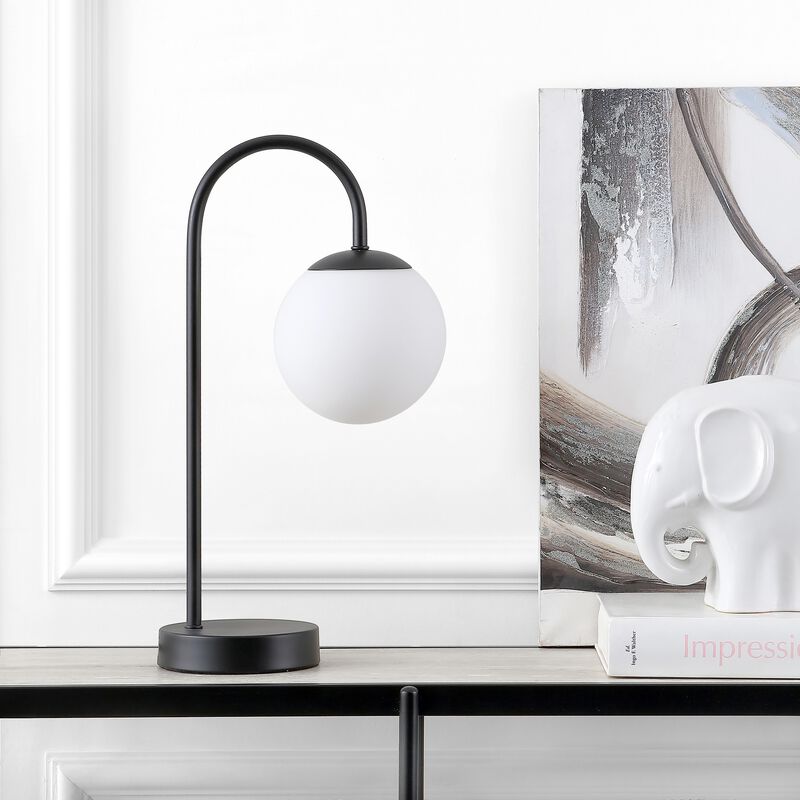 Arco Iron/Glass Minimalist Mid-Century Globe LED Table Lamp