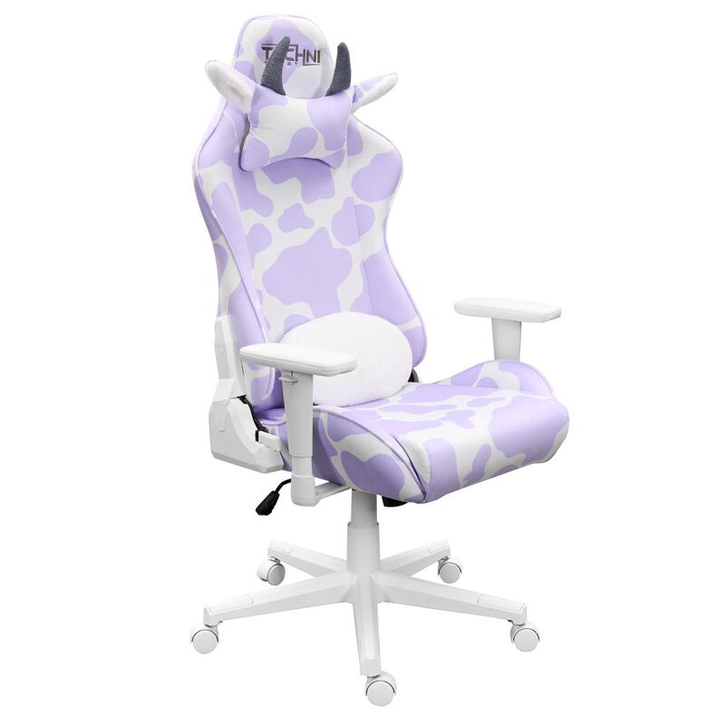 Techni Sport TS85 Lavender Print COW Series Gaming Chair