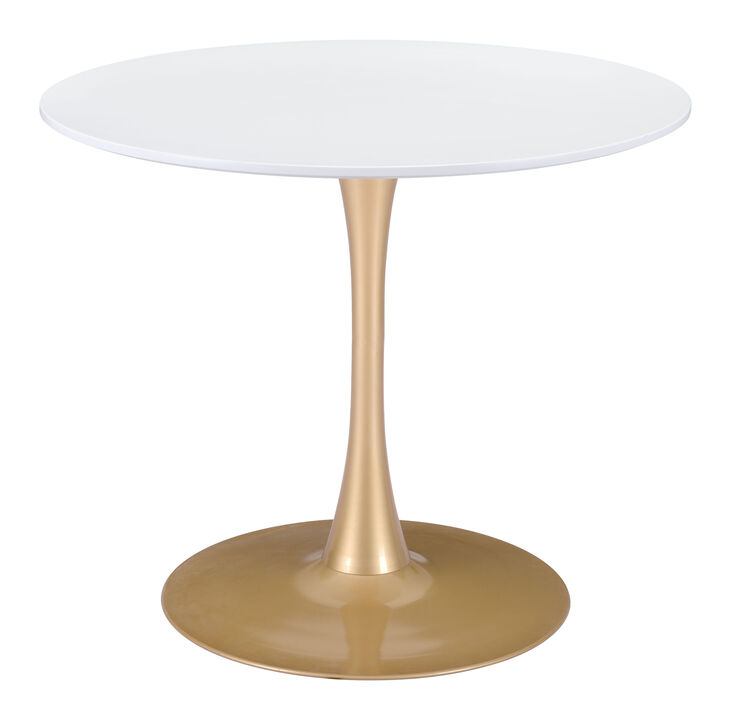 Opus Dining Table White & Gold