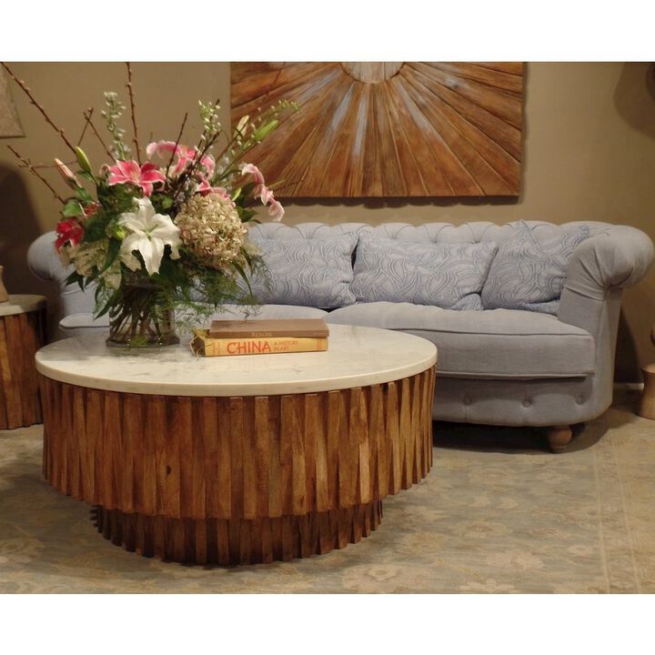 Cooper Cocktail Table with Marble Top