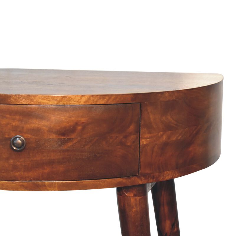 Odyssey  Solid Wood 1 Drawer  Chestnut Console Table