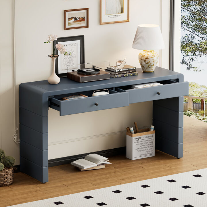Merax Farmhouse Rustic Console Table with Storage