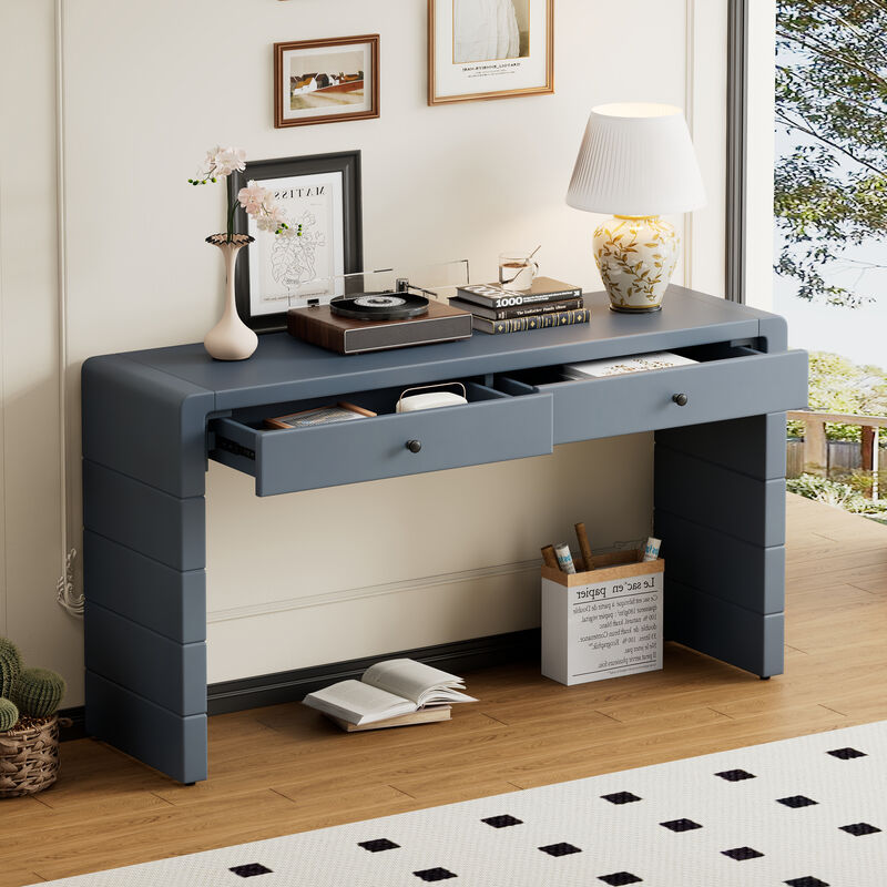 Merax Farmhouse Rustic Console Table with Storage