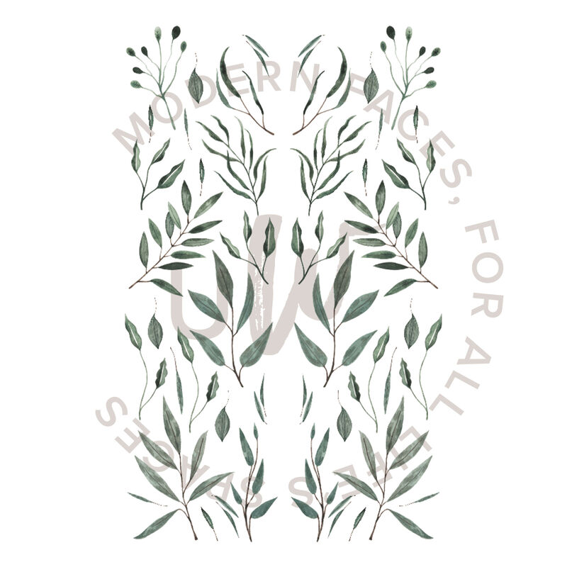 Watercolor Leaves Wall Decals