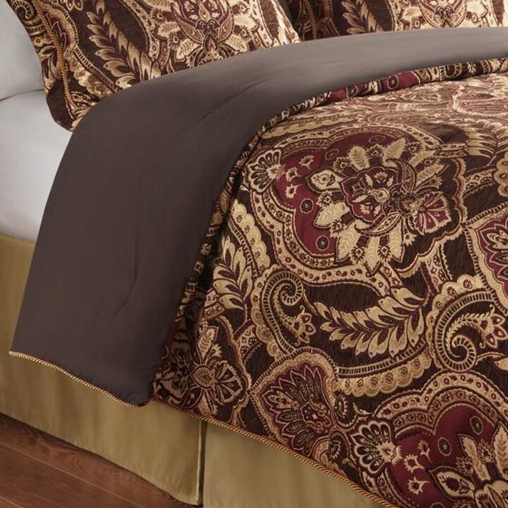 Belen Kox Comforter Set, Burgundy, Queen, Belen Kox