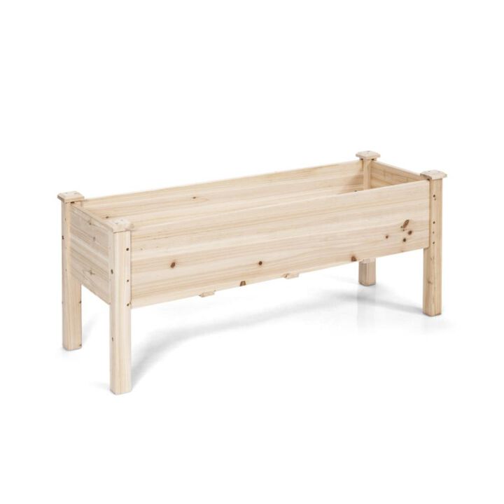 Hivvago Raised Garden Bed Elevated Planter Box Wood for Vegetable Flower Herb