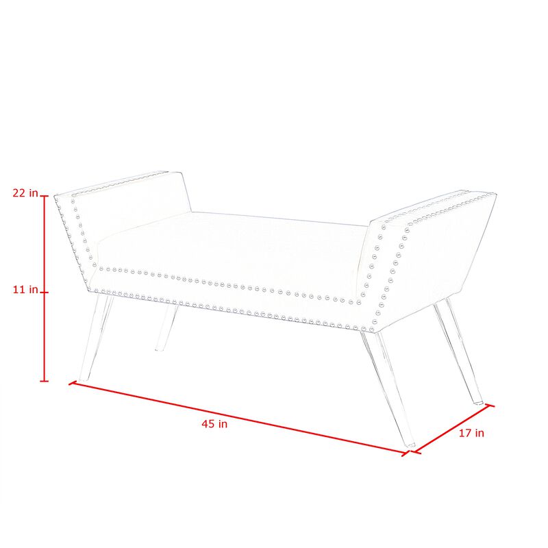 Inspired Home Janelle Velvet Bench