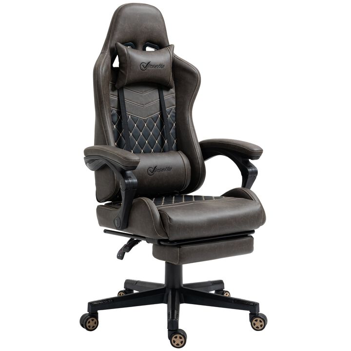 Brown Executive Comfort: Ergonomic High Back Swivel Recliner Office Chair