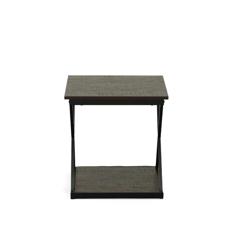 Carolina Living Stella Side Table - Elm/Black