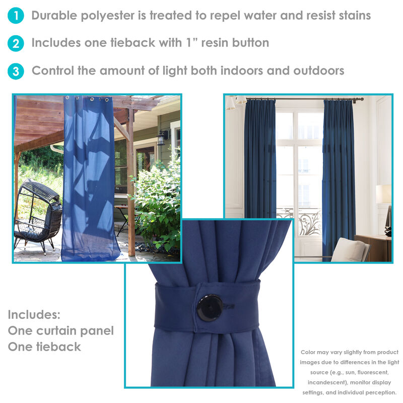 Sunnydaze Indoor/Outdoor Curtain Panel - 52 in x 120 in