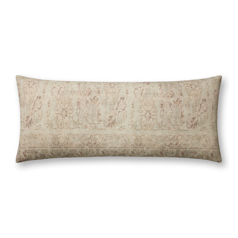 Celestia PAL0041 Natural/Wine 13''x35'' Polyester Pillow by Amber Lewis x Loloi