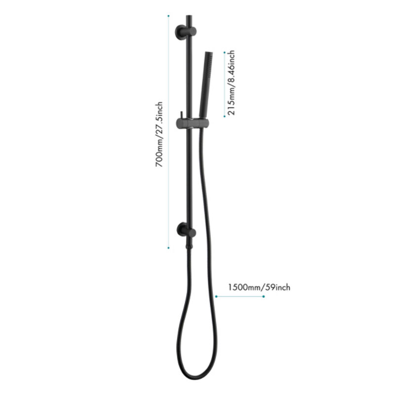 Adjustable Handheld Shower Head with Slide Bar & Flexible Hose, Eco-Friendly High-Pressure Spray
